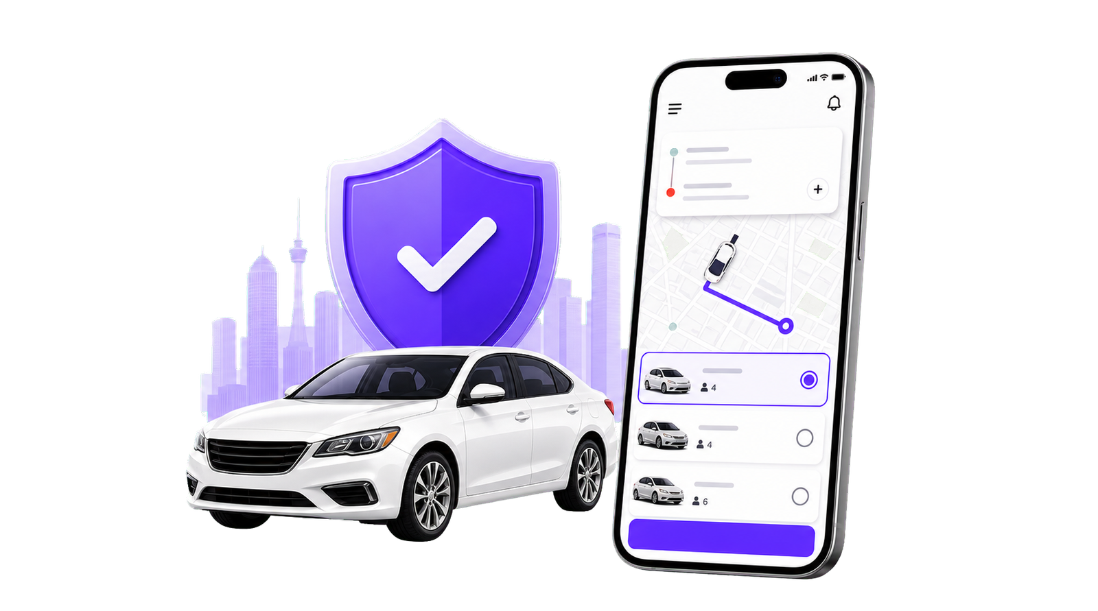 MuVwa safety shield, car and app tracking preview